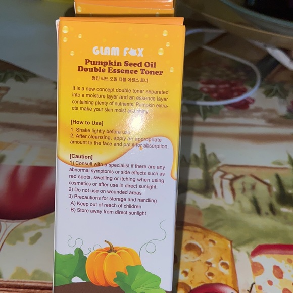 Korean beauty products.Pumpkin seed oil double essence toner. 120ml/4.05 do. Oz - Picture 2 of 3